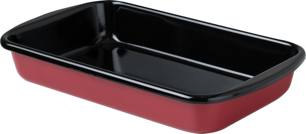 Riess Auflaufform aus Emaille in Rot, B/T: 32 x 19 cm