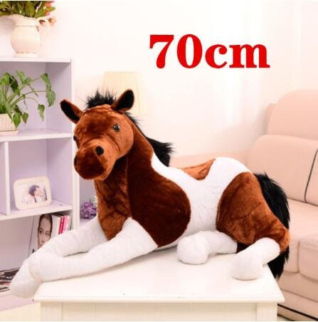 Liegendes Pferd Plüschtier, Puppe, Braun - Bild 1