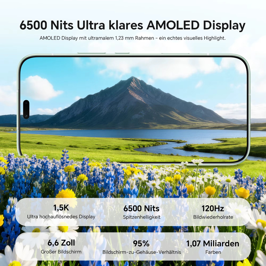 HONOR 600 Lite Smartphone 5G, Green, 256 GB Speicher, 8 GB RAM, 6,6 Zoll AMOLED-Display, 108 MP AI-Kamera, 6520 mAh Akku mit 45W Schnellladen, Android 16, NFC, IP66 & SGS Zertifizierung - Bild 3
