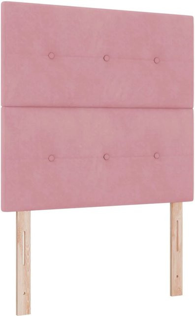 vidaXL LED Kopfteil aus Samt in Rosa mit integrierter Beleuchtung, Breite: 100 cm - Bild 1