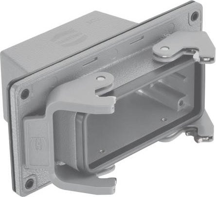 HARTING Wanddurchführungsgehäuse aus Edelstahl in Grau 19 30 016 1121 - Bild 1