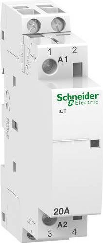 Schneider Electric Installationsschütz A9C22722 mit 2 Schließern, 20A, 250 V/AC, Weiß - Bild 1