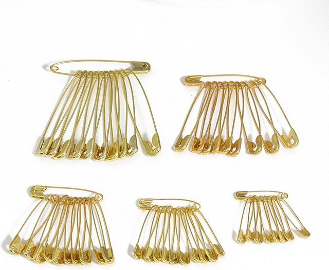 50 Stück Sicherheitsnadeln aus Edelstahl von Simplistic Living Home in Silber und Gold, 46 mm Nähwerkzeug Zubehör - Bild 1