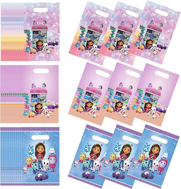 Gabby Doll House Geschenktüten mit Griff für Geburtstagsparty und Mädchen-Geschenke, Mehrfarbig - Bild 1
