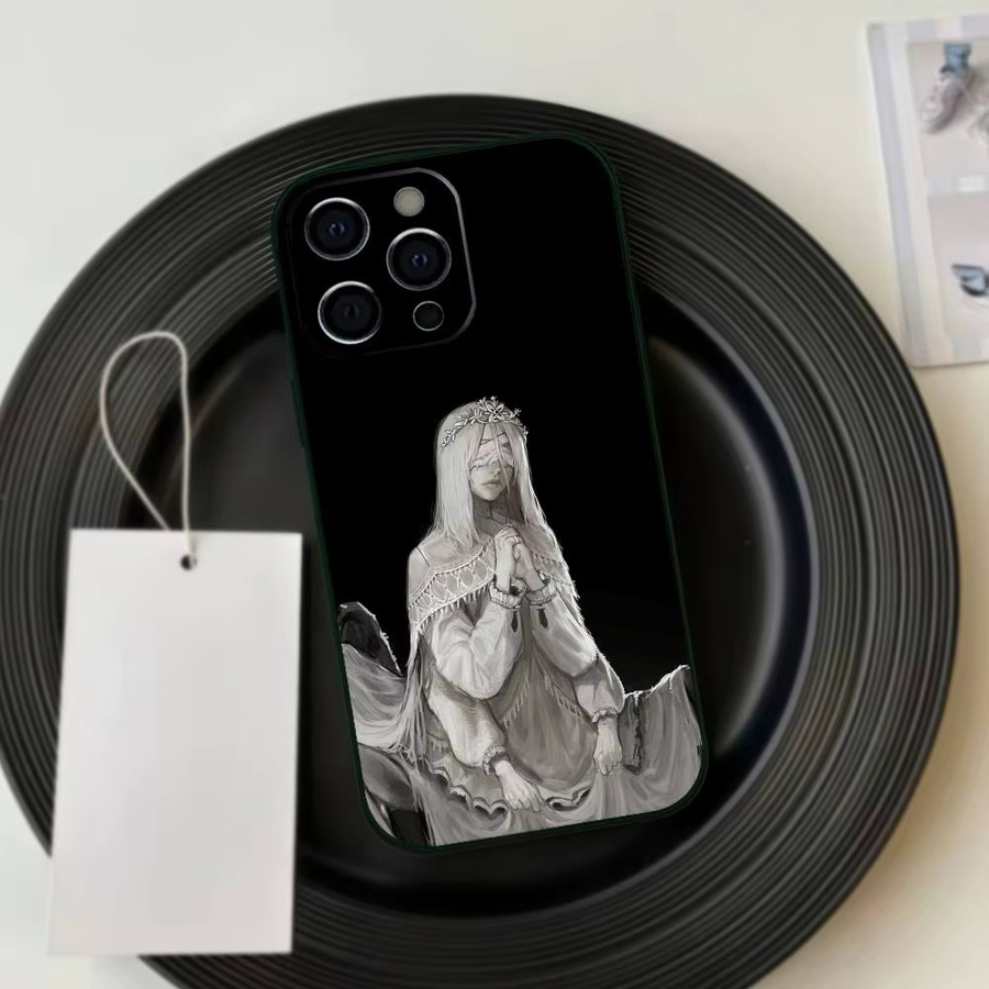 Gothic Mädchen Handyhülle für iPhone 17 16 15 14 13 12 11 Pro Max Plus XS in Schwarz - Bild 2