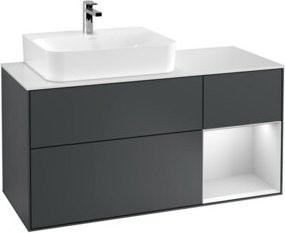 V&B Waschtischunterschrank Finion in matt blau lackiert, Breite: 120 cm, Tiefe: 50,1 cm, Höhe: 50,1 cm - Bild 1