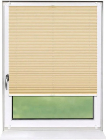 Deco-Raum Plissee Basic Klemmfix in Beige, blickdicht, Breite: 75 cm, Höhe: 150 cm