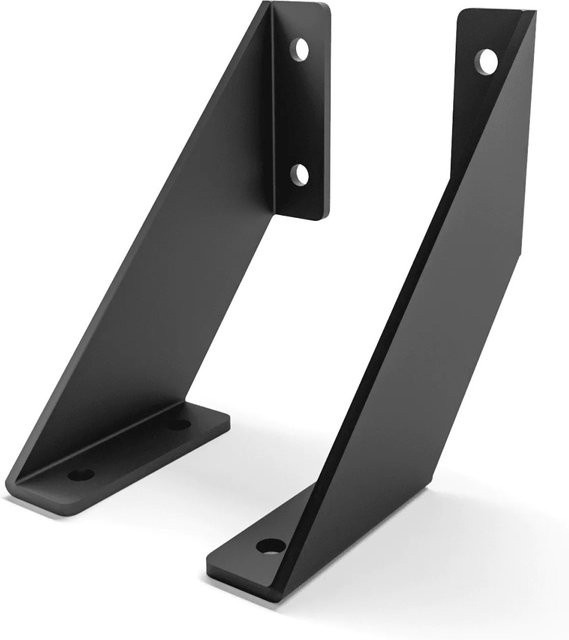 HEVVA Regalhalter Lichtenberg 2er Set Schwarz Metall Tiefe: 10 cm - Bild 1
