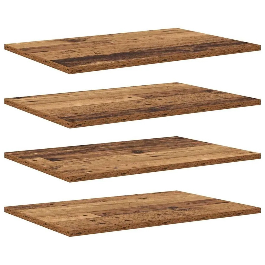vidaXL Regalbrett Set aus Holzwerkstoff in Altholz Braun, 4 Stück, B: 60 cm, T: 40 cm, H: 1,5 cm - Bild 2