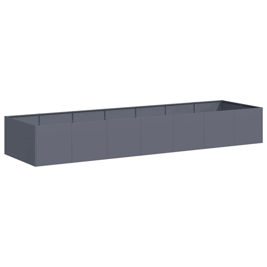 vidaXL Pflanzgefäß aus Stahl in Anthrazit, Hochbeet für den Garten B: 280 cm, T: 80 cm, H: 40 cm - Bild 2
