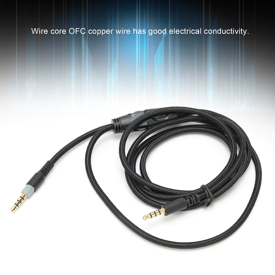 HyperX Audiokabel mit Lautstärkeregler, 3,5 mm Klinke auf Klinke, Schwarz - Bild 2