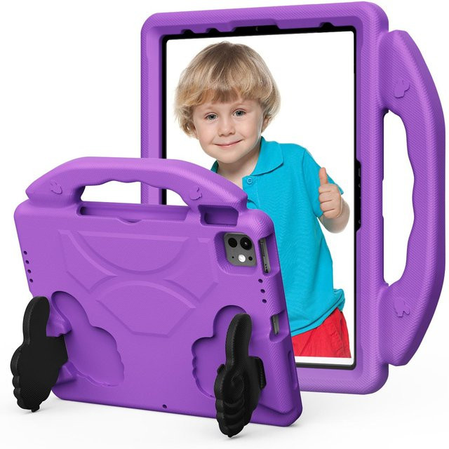 Stoßfeste Kinderhülle für iPad Pro 11 Zoll und iPad Air 5/4 10,9 Zoll mit Griffständer in Violett - Bild 1