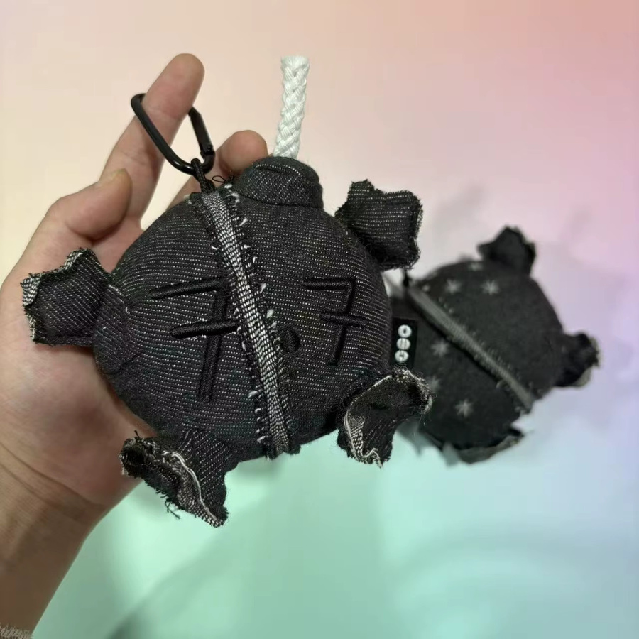 Kawaii Kohleofen-Anhänger, Plüsch-Schlüsselanhänger, Schwarz, 10cm - Bild 2