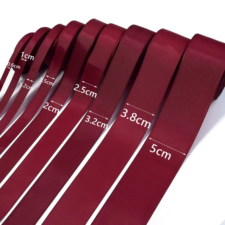 Ripsband aus Satin in Rot für Hochzeit, Weihnachten und DIY-Dekoration, 10 Yards pro Rolle - Bild 2