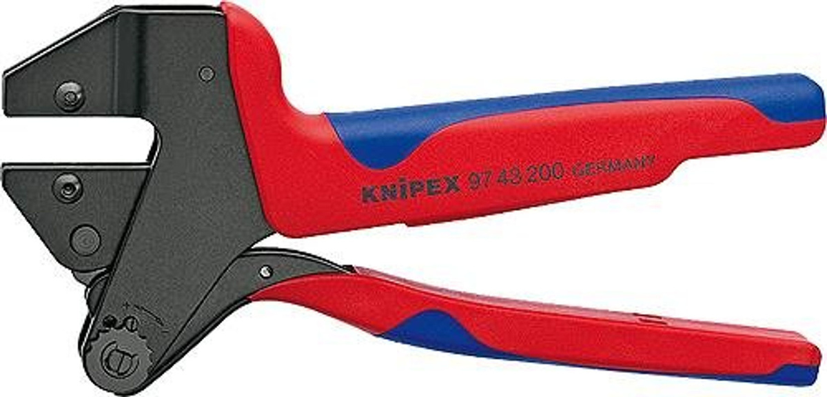 Knipex Crimp-Systemzange 97 43 200 A für auswechselbare Crimpeinsätze mit Mehrkomponenten-Hüllen, brüniert, Länge: 200 mm - Bild 3