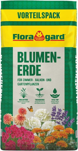 Floragard Blumenerde für Ziergarten und Zimmerpflanzen, 65 l - Bild 1