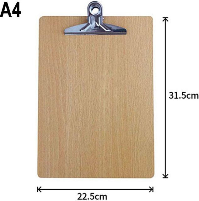 Yiran Furniture Klemmbrett aus Holz in Braun für A4 und A5 Dokumente - Bild 1