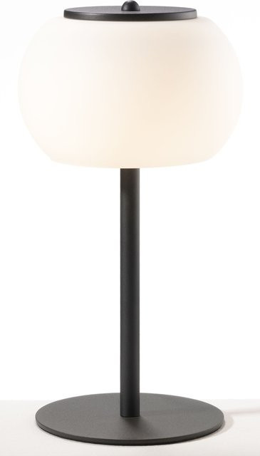 Tischleuchte HILDA von casa NOVA in Weiß aus Metall und Glas mit LED und warmweißem Licht, Höhe: 33 cm, Breite: 18 cm, Tiefe: 18 cm - Bild 1