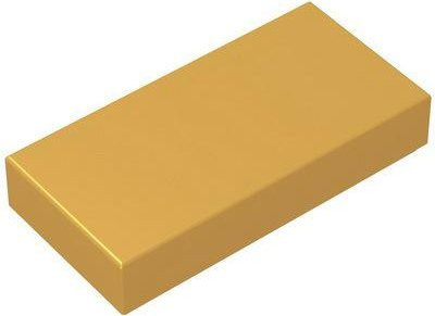 LEGO Zubehör, 1x2 Fliesen Bausteine, Gold, 10-teiliges Set - Bild 1