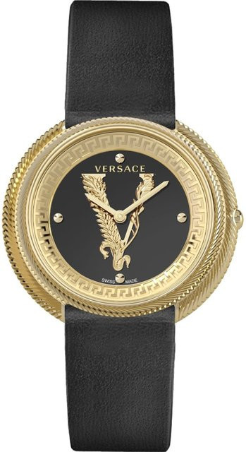 Versace Armbanduhr Thea, Quarz, Edelstahl, 38 mm, Damen, Schwarz - Bild 1