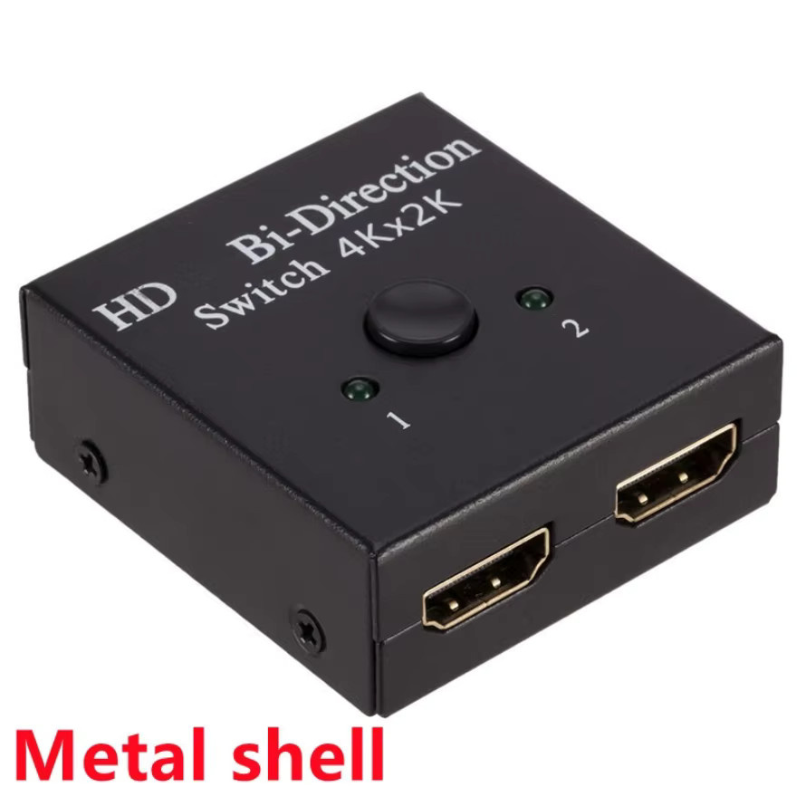 MnnWuu Bidirektionaler HDMI Switcher mit 2 Ports, 4K UHD, Schwarz - Bild 5