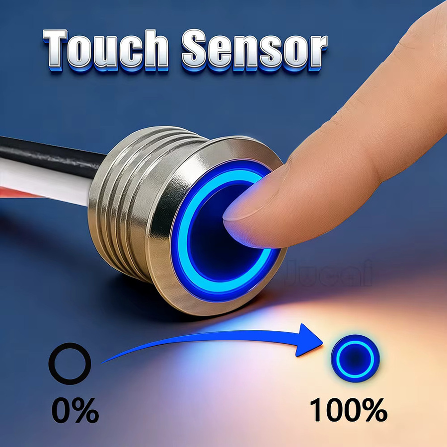 IKSLED LED-Dimmer mit Touch-Sensor-Steuerung und Tastenbedienung in Silber für 5V, 12V oder 24V LED-Streifen mit stufenloser Dimmung und dualer Speicherfunktion - Bild 3