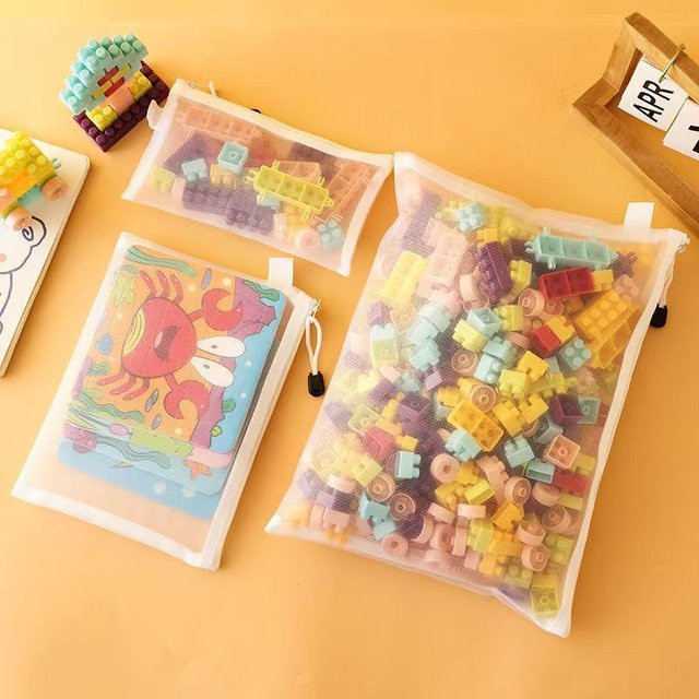 Transparente Mesh-Aktentasche mit Reißverschluss für A4 Dokumente aus Kunststoff - Bild 1