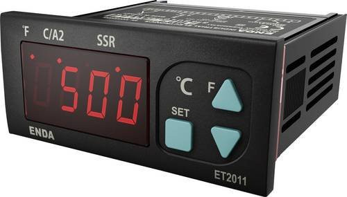 Enda PID Temperaturregler für J, K, T, S, R Typ J in Schwarz B/H/T: 77 x 71 x 35 mm - Bild 1