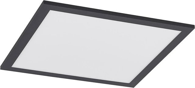Lindby LED Panel Nelios Deckenleuchte in Schwarz mit Leselampe, dimmbar, modern aus Aluminium und Kunststoff - Bild 1
