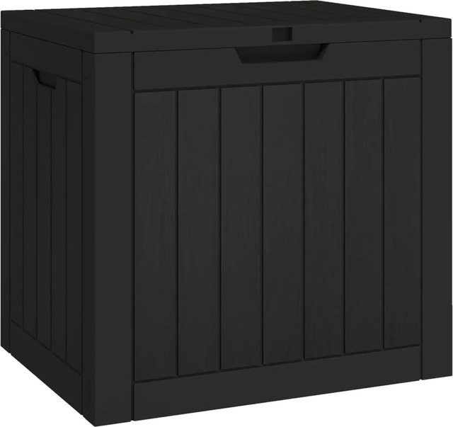 vidaXL Gartenbox aus Polypropylen in Schwarz, B/T/H: 55,5 x 43 x 53 cm - Bild 1