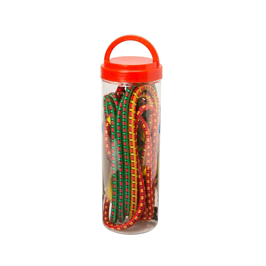 Conacord Spannseil-Set aus Gummi mit 2 Stahlhaken, Ø 8 mm, 6er Pack, mehrfarbig - Bild 2
