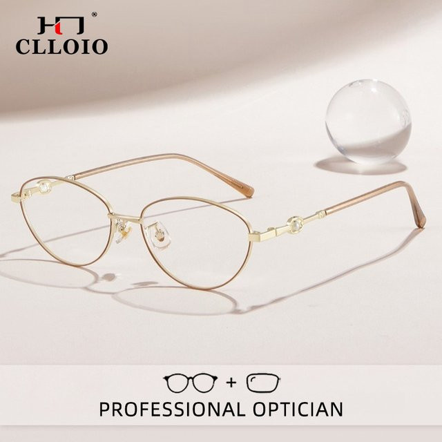 CLLOIO Lesebrille, Oval, Metall, Vollrand - Bild 1