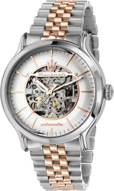 Maserati Herrenuhr Automatik, Edelstahl, Silber, 42 mm, 10 ATM - Bild 1