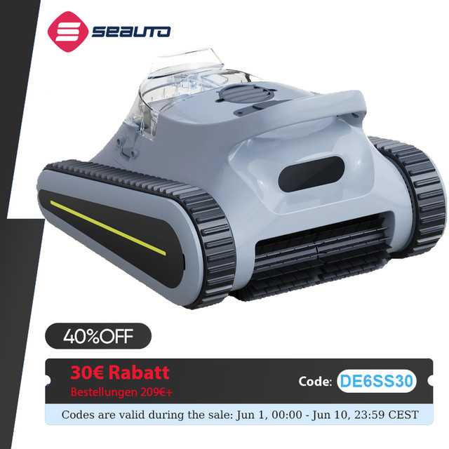 Seauto Crab Pro Roboter-Poolsauger mit 45.000 Pa Saugkraft für Wände und Böden bis 200 m2 - Bild 1