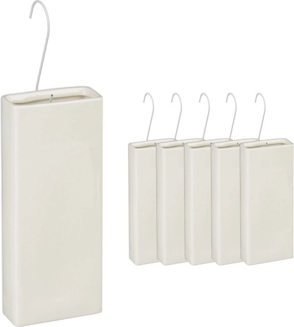 Relaxdays Heizkörperluftbefeuchter aus Keramik und Eisen in Beige, 6er Set, B/T/H: 20 x 9 x 4 cm - Bild 1