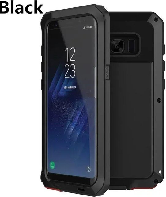 Stoßfeste Luxus-Rüstungshülle aus Metall für Samsung Galaxy S24 S23 S22 S21 S20 S10 Ultra Plus Note 20 S8 in Schwarz - Bild 1