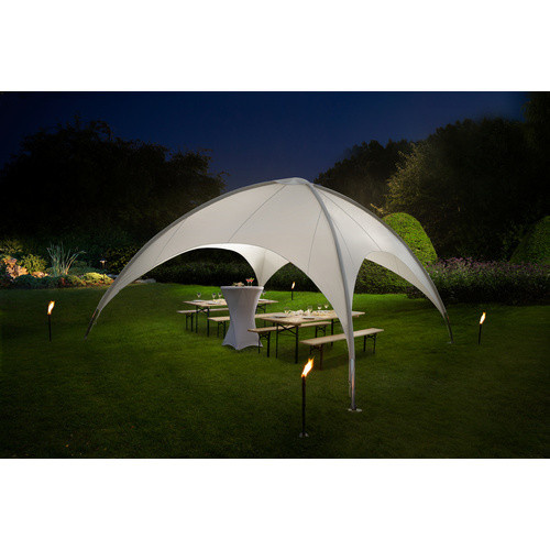 LECO Pavillon mit Kuppeldach in Grau und Silber, B/T/H: 500 x 500 x 350 cm - Bild 3