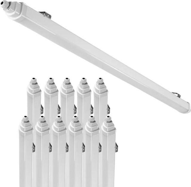 ENOVALITE 12er-Set LED Feuchtraumleuchte Weiß, 48W, 5760lm, 4000K Neutralweiß, IP65, IK06, durchschleifbar - Bild 1