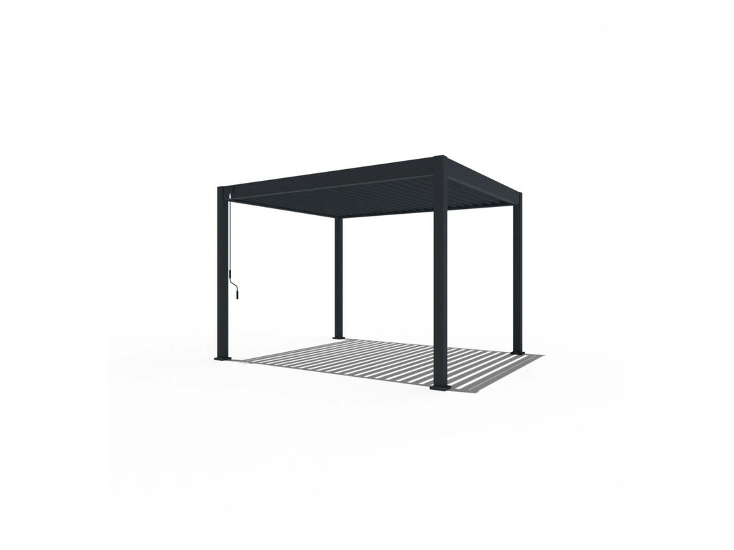 PergoLine Trumpf Pergola aus Aluminium und Stahl in Anthrazit, B: 360 cm, T: 300 cm - Bild 2