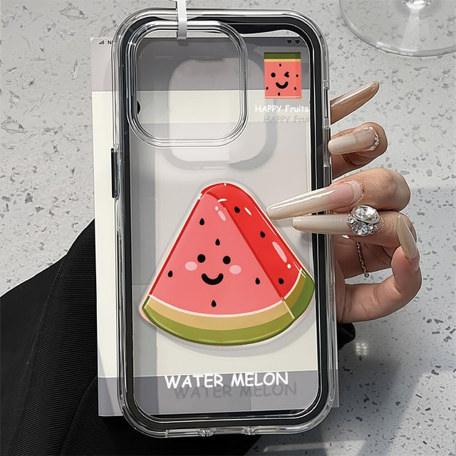 2-in-1 Wassermelonen Schutzhülle für iPhone 17 Pro Max und weitere Modelle, transparente TPU Stoßfeste Hülle - Bild 1