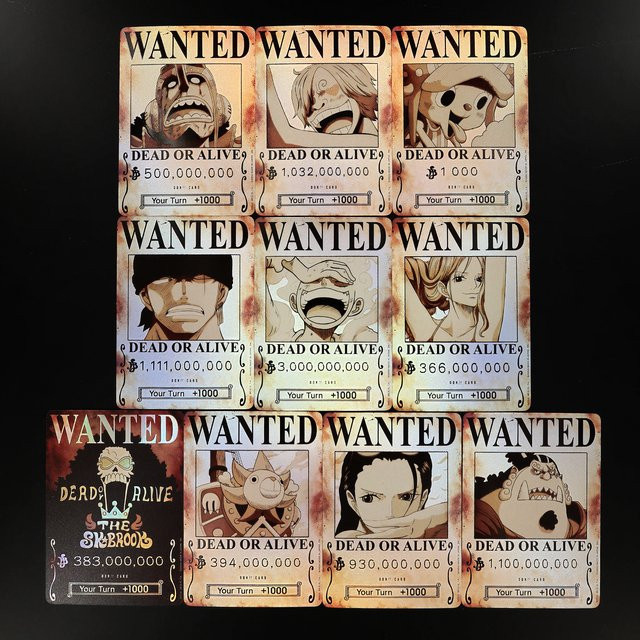 Bandai One Piece Straw Hat Crew Wanted Poster DON Karte, Sammelkarte, Englisch - Bild 1