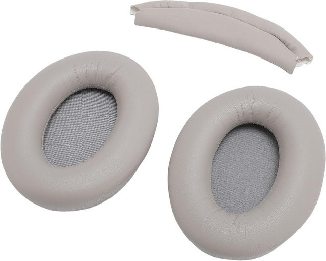 Sony Ersatzset aus Proteinleder für WH 1000XM3 Kopfhörer mit Ohrpolstern und Stirnbandpolstern in Hellbraun/Beige - Bild 1