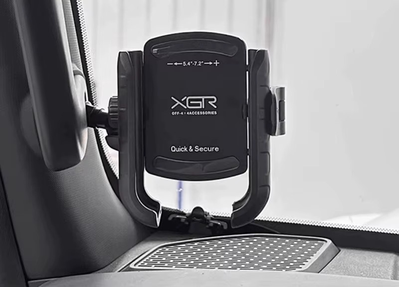 JZYDS Autotelefonhalter für BAIC 212 T01 2024 2025, modifizierter A-Säulen-Griffhalter für das Auto-Innenzubehör, Schwarz - Bild 4