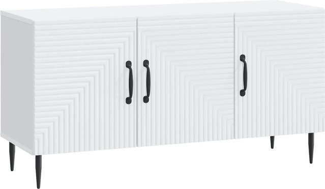 vidaXL TV-Schrank in Weiß im Vintage-Design aus Holzwerkstoff, B/T/H: 99 x 34,5 x 50 cm - Bild 1