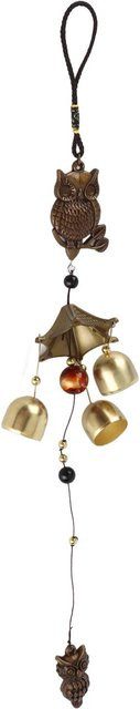 CosyHome Windspiel Metallglocke in Tierform für Garten und Außenbereich, Braun - Bild 1