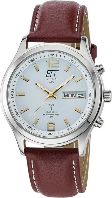 ETT Armbanduhr Solar, Edelstahl, Leder, 40 mm, Herren - Bild 1