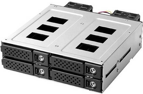 JouJye JJ-N-49NVMe Festplatten-Einbaurahmen von 5.25 Zoll auf 2.5 Zoll U.2 NVMe PCIe 3.0 x4 und PCIe 4.0 x4 in Silber - Bild 1