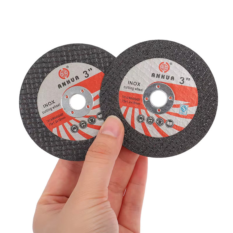 JETTING Mini-Trennscheiben 5er-Pack, Harzschleifscheiben für Winkelschleifer zum Schneiden von Stahl und Stein, Farbe: Schwarz, Durchmesser: 75 mm, Dicke: 1,2 mm, Bohrung: 10 mm - Bild 2