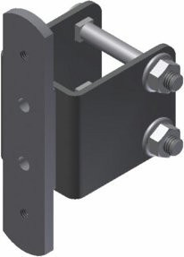 Rocholz Holmadapter SYSTEM 2000 in Schwarz, B/T/H: 4,7 x 6,7 x 12,0 cm - Bild 1