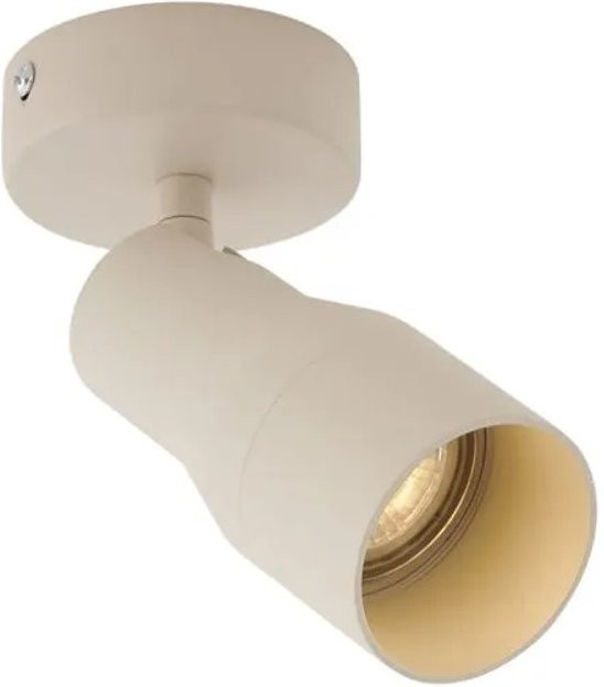 QAZQA Stanley Moderner Deckenstrahler Beige Rund mit GU10 Fassung - Bild 1